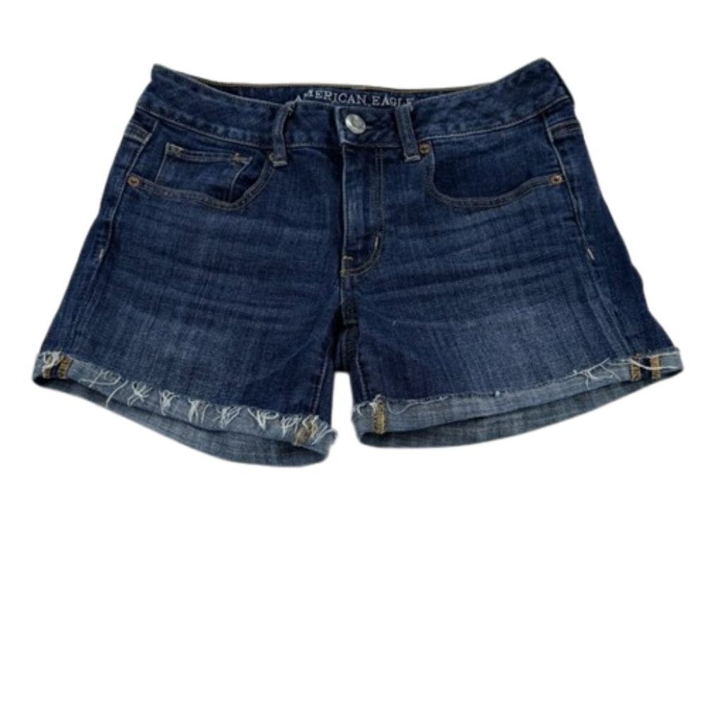 American Eagle Midi Shorts Raw Hem Size 6
